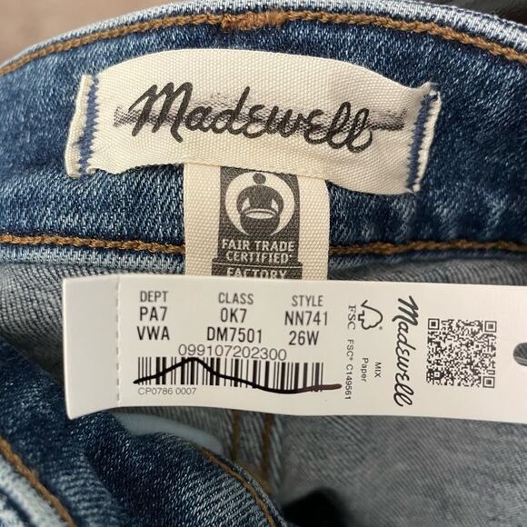 Madewell Women's Straight Leg Jeans - Dark Blue - Picture 10 of 11